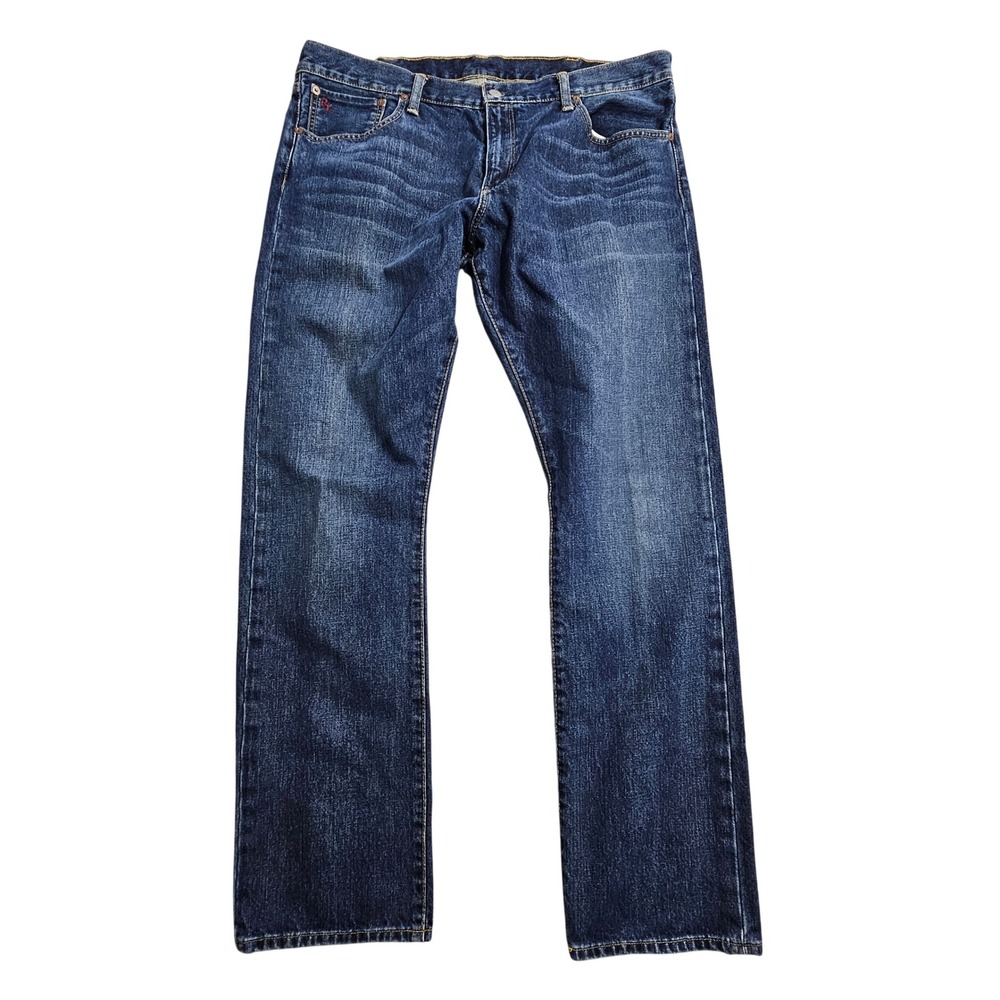 Polo Ralph Lauren Varick Slim Straight Jeans‎ Mens 38x32 Blue Warwick Wash Denim
